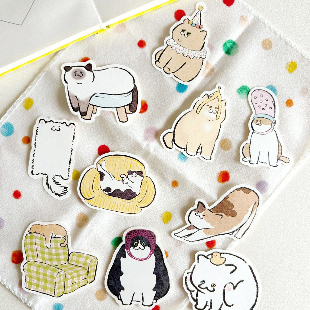「ねこミックス」10デザイン ダイカットメモ