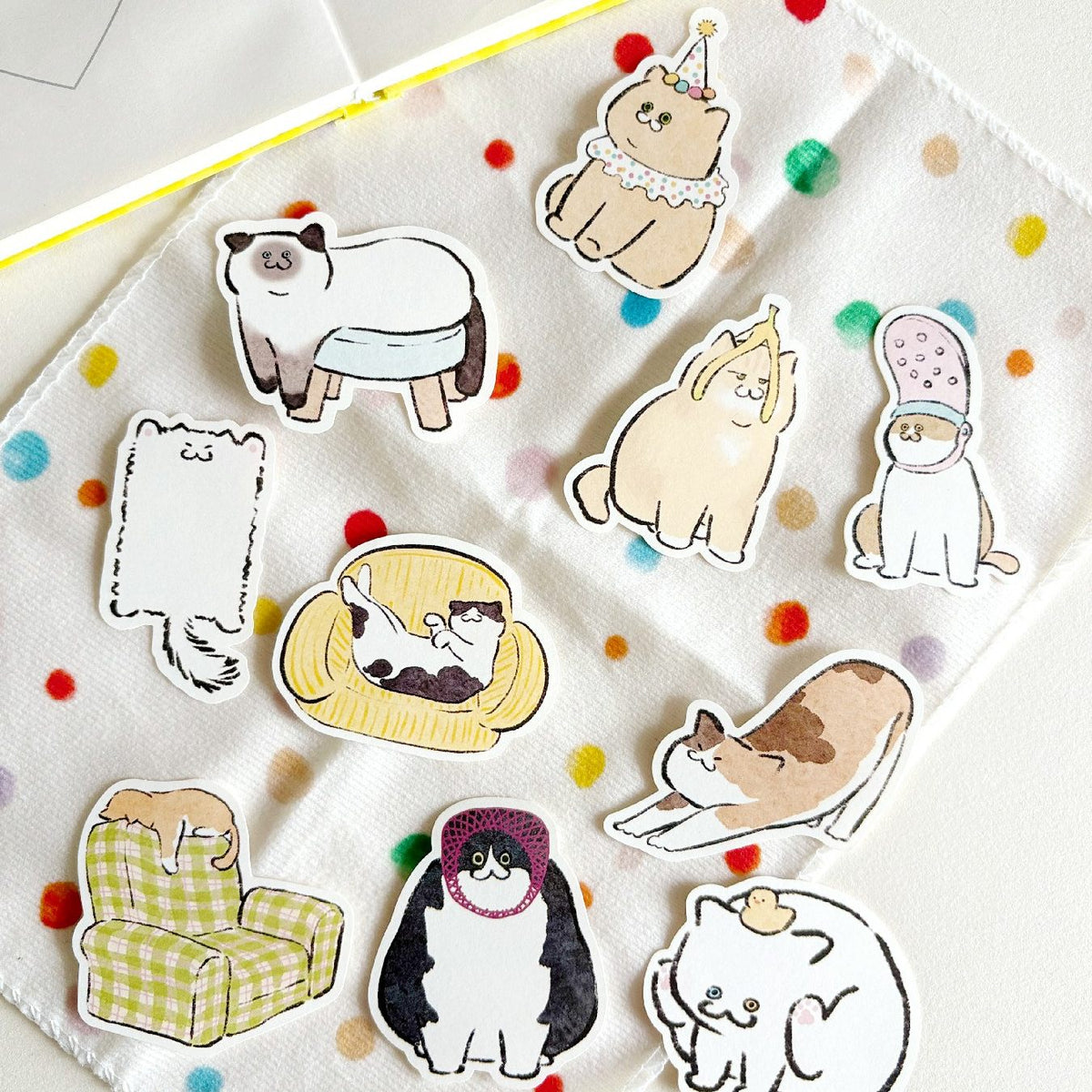 「ねこミックス」10デザイン ダイカットメモ