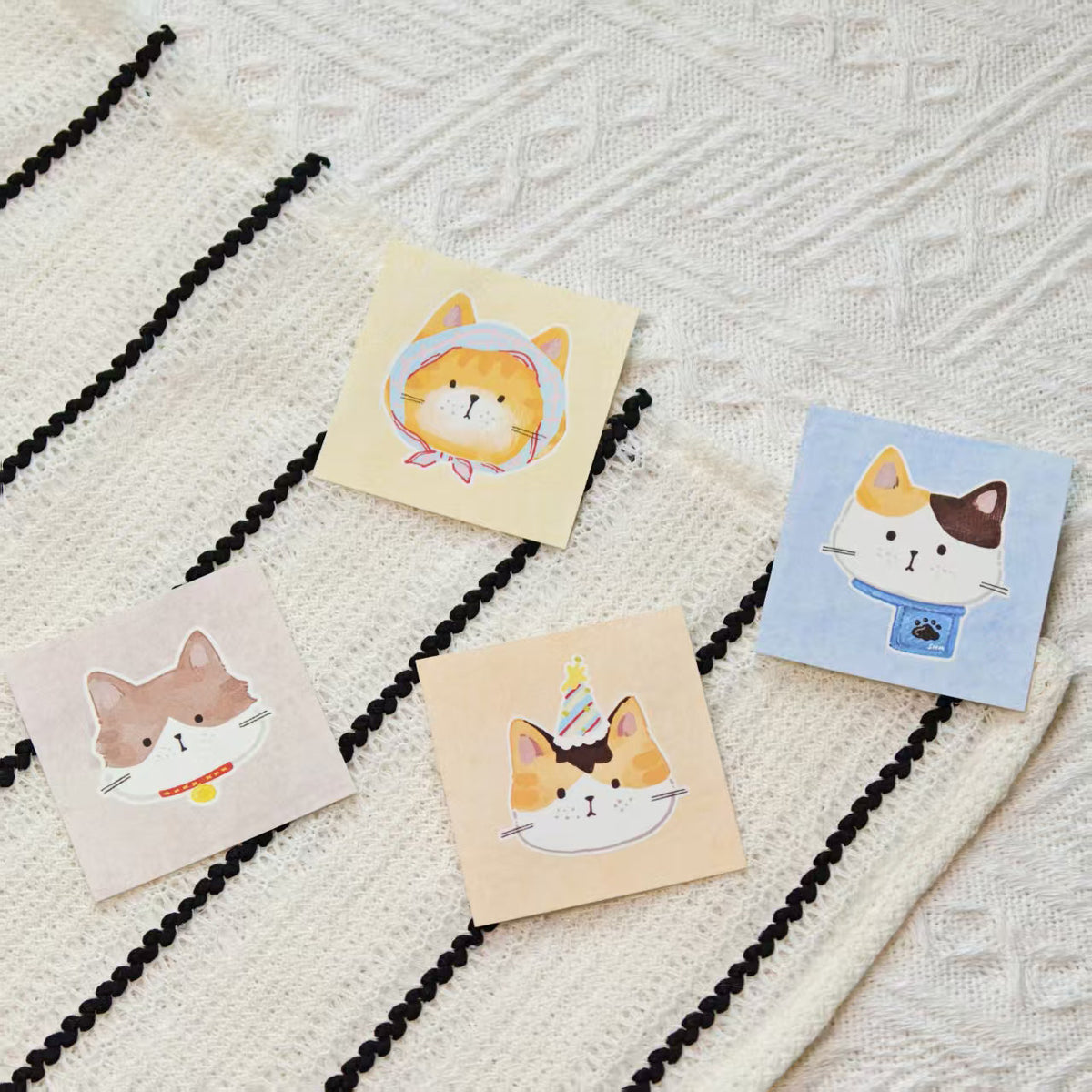「ねこの顔」8デザイン メモペーパー