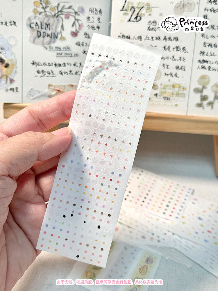 「カラフルごまつぶ」2素材 型抜きテープ