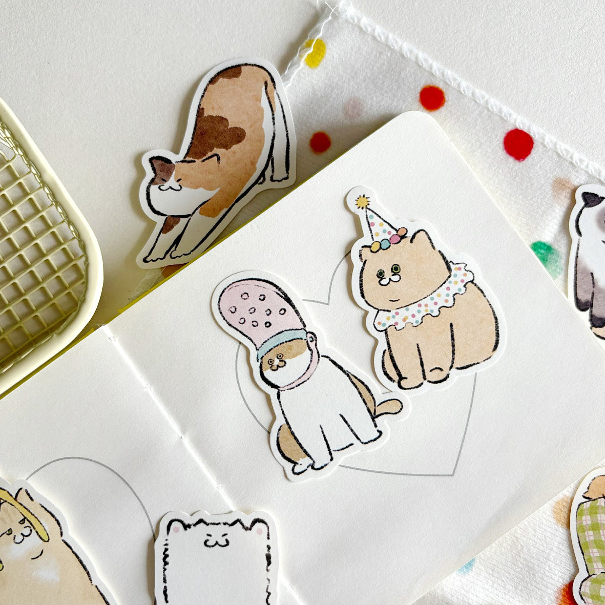 「ねこミックス」10デザイン ダイカットメモ