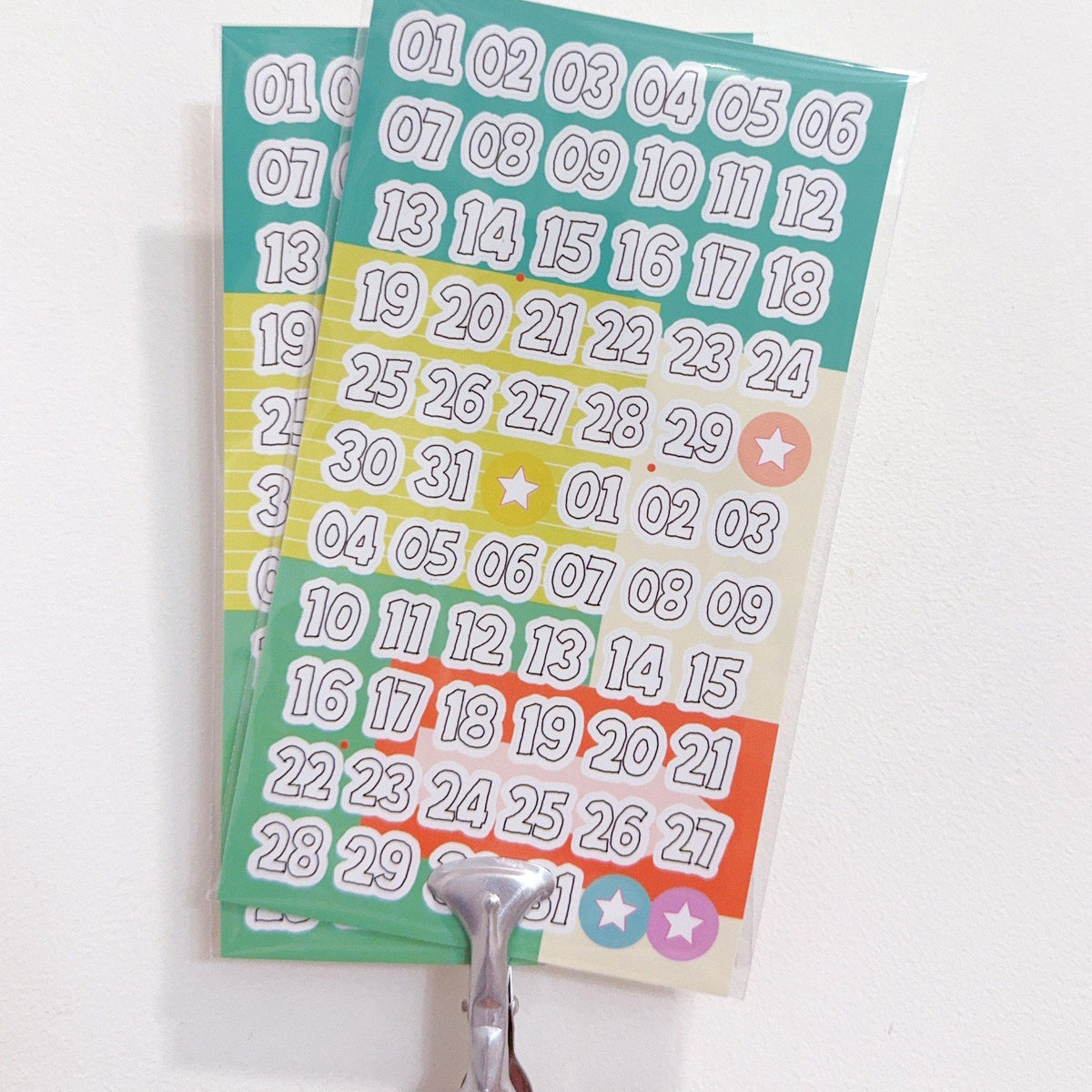 「日付・数字」4タイプ シール