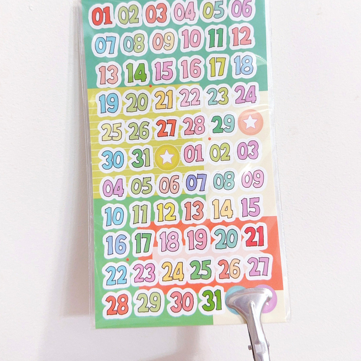 「日付・数字」4タイプ シール