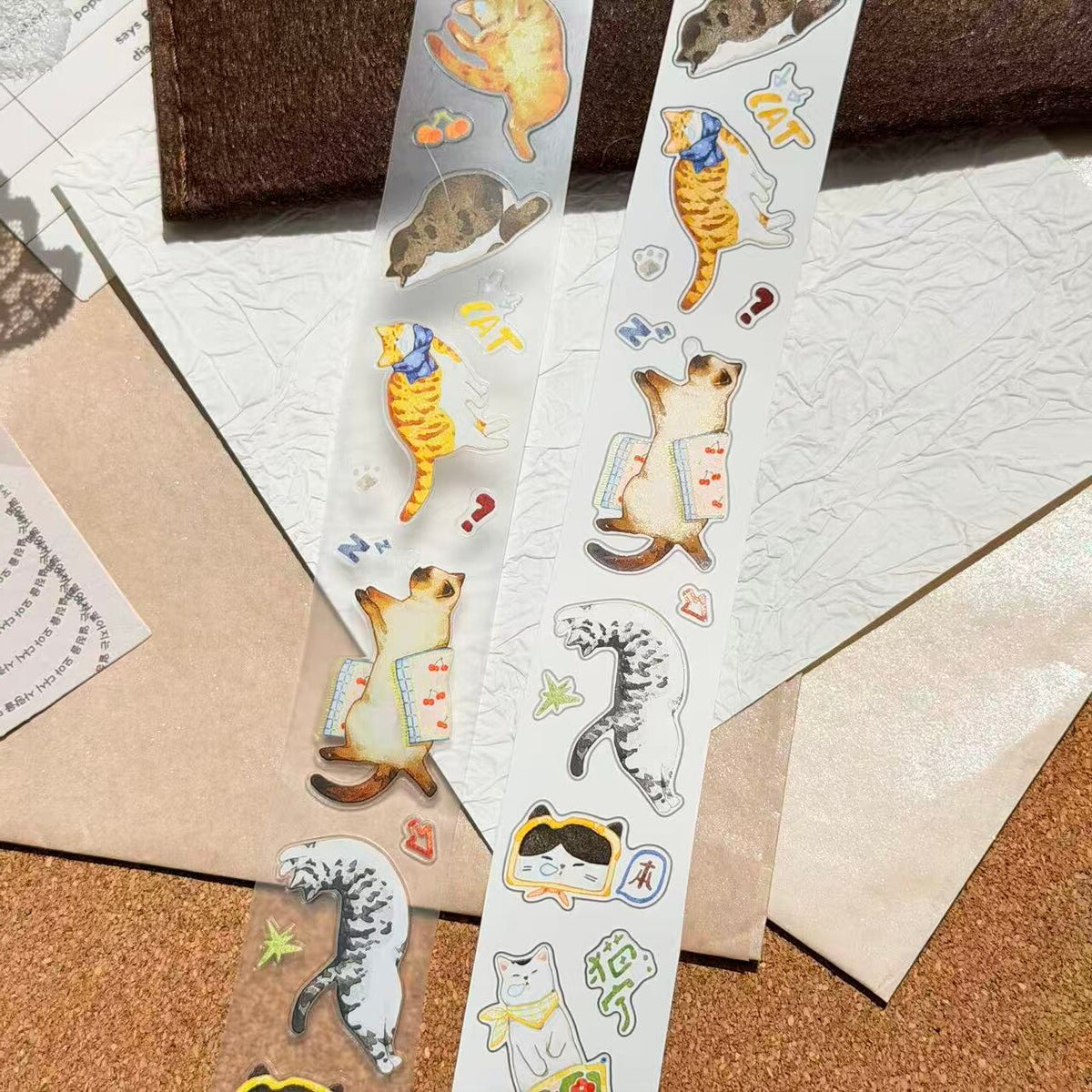 「ねむねこ」2素材 型抜きテープ
