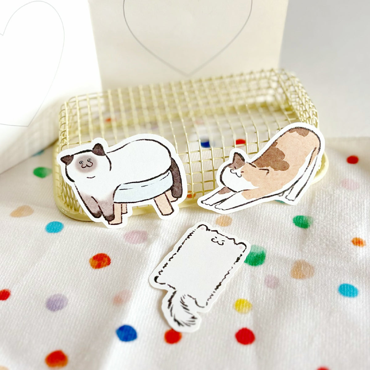 「ねこミックス」10デザイン ダイカットメモ
