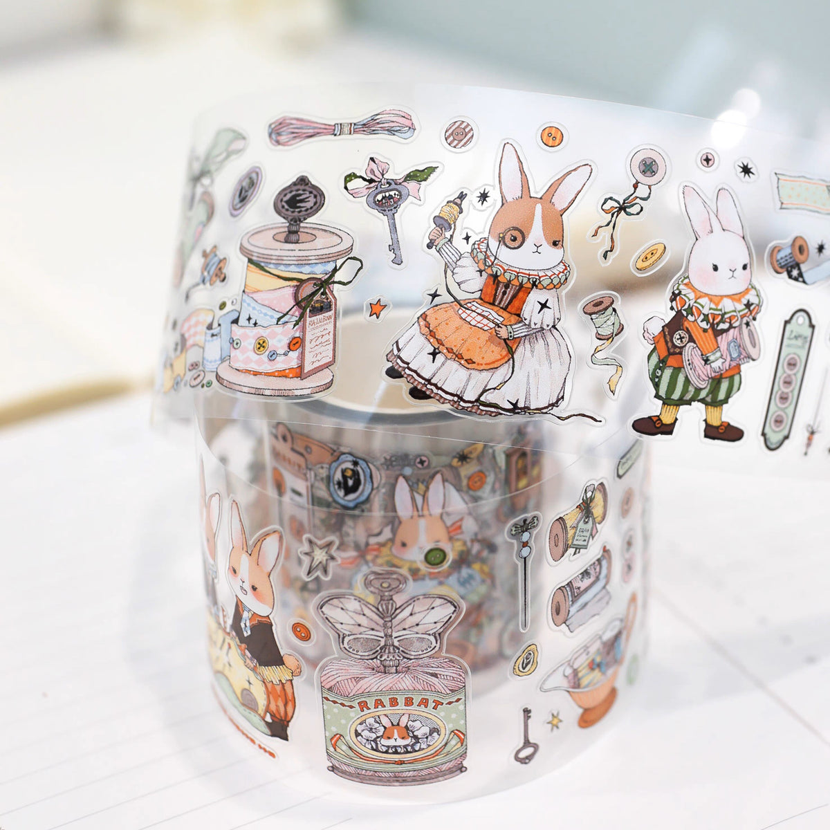 「うさぎの手作り工房」3素材 型抜きテープ